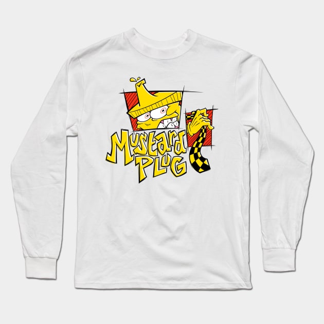 mustard Long Sleeve T-Shirt by PrettyNeat Patterns